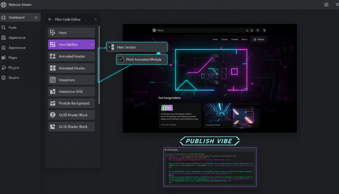 Các công cụ trên WordPress giúp hiện thực hóa những ý tưởng thiết kế web cảm xúc táo bạo - Vibe code web: Bí quyết đỉnh cao tạo dấu ấn thương hiệu